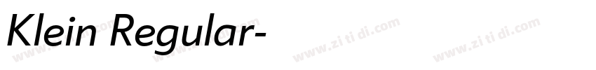 Klein Regular字体转换